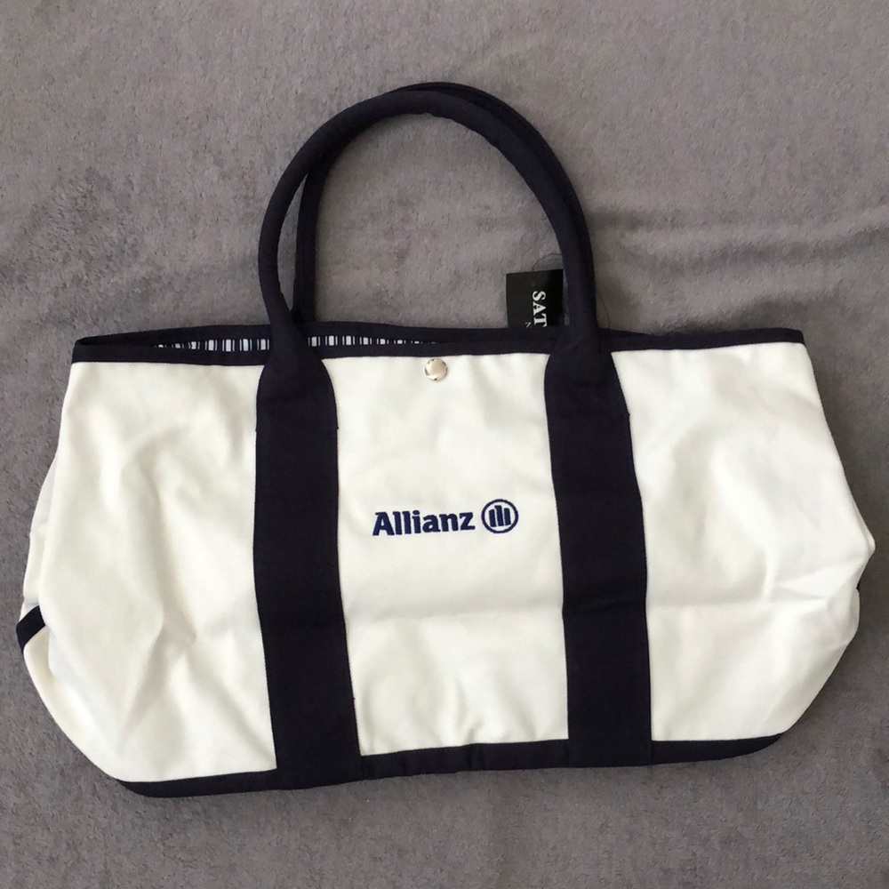 Allianz White Adjustable Width Tote Bag